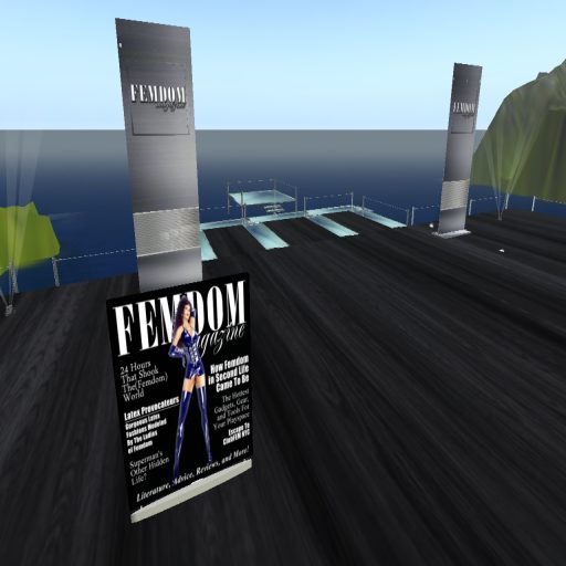 The FEMDOM Magazine launch, with the first issue on display